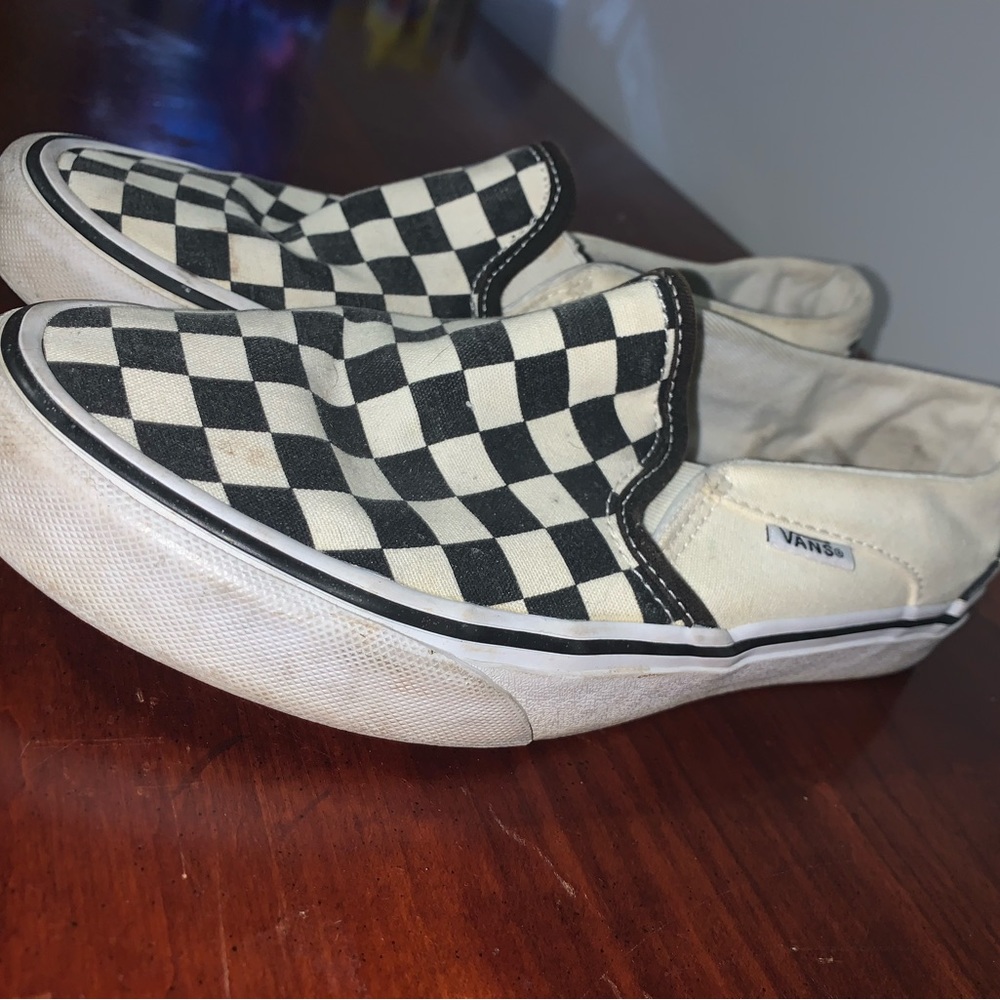 Black and white checkered vans